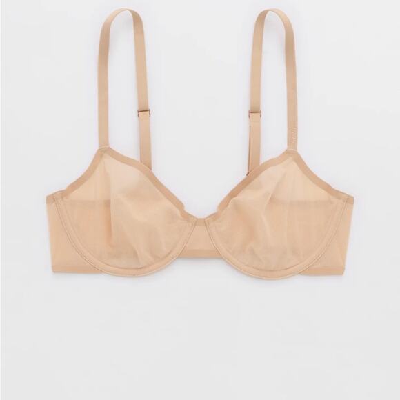 SMOOTHEZ by Aerie Full Coverage Lightly Lined Bra NWT Flexible Wire Beige 34DDD - Picture 13 of 15